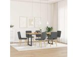 2025 Sedie Da Pranzo Cloris 6 Pz. Tessuto Grigio Scuro - Sedie Da Pranzo Sale8290178 3Parcel