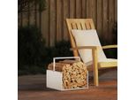 Stabli MöBel Rastrelliera Per Legna Da Ardere Bianca 40X40X40 Cm Acciaio Laminato A Freddo - Rastrelliere Per Legna Da Ardere CC4720961 1Pacco