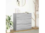 Vetrinetta Durevole Grigio Sonoma 80X35X76 Cm In Legno - Cassettiere Octo2533451 1Pz