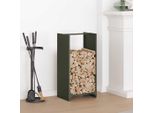 Best MöBel Porta Legna Verde Oliva 40X30X80 Cm Acciaio Laminato A Freddo - Porta Legna Cloris New1424822 1Pacco
