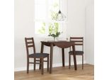 Bei Cloris Sedie Da Pranzo Con Cuscino 2 Pz. Legno Massiccio Marrone - Sedie Da Pranzo Nuovo5620483 1Pz