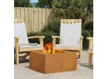 Best MöBel Caminetto Marrone 60 X 60 X 30 Cm Acciaio Resistente Alle Intemperie - Cestini E Vassoi Per Il Fuoco Cloris New1739980 1Pacco