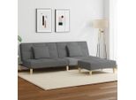 2025 Divano Letto Moderno A 2 Posti Con Poggiapiedi In Tessuto Grigio Scuro - Divani Classici,Design 1706763 2Parti