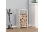 Pratica Rastrelliera Per Legna Da Ardere Bianca 40X30X80 Cm Acciaio Laminato A Freddo - Rastrelliere Per Legna Da Ardere ,Mobili Di Design 7293007 1Pacco