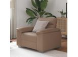Poltrona Semplice Cappuccino-Marrone 60 Cm In Ecopelle - Classic Sofas DE3795726 1Parcel