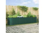 Maison Exclusive - Aiuola Rialzata Verde 400 X 80 X 81 Cm In Acciaio