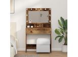 Bei Cloris Tavolino Da Toilette Con Ripiano In Legno Recuperato 79 X 41 X 135 Cm Materiale A Base Di Legno - Tavolini Da Toilette Nuovo1812777 1Pacco