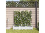 2025 Fioriera Da Giardino Cloris Bianco 120 X 40 X 126 Cm Acciaio - Aiuole Vendita9671116 1Pacco