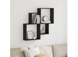 Maison Exclusive - Mensola A Muro Effetto Rovere Nero 80 X 15 X 78,5 Cm Materiale Ligneo