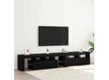 Maison Exclusive - Mobile Tv Con Led 2 Pcs Rovere Nero 230 X 36,5 X 40 Cm
