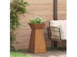 Pratica Fioriera A Colonna 2 Pezzi Argento 35 X 35 X 73 Cm Acciaio - Aiuole ,Mobili Di Design 8369541 1Pacco