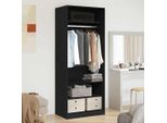 Armadio Di Design Con Ripiano In Rovere Nero 80 X 50 X 200 Cm - Armadi 2025 New8629804 2Parcel
