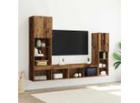 Maison Exclusive - Mobile Tv 4 Pcs Legno Vecchio Legno Multistrato