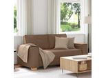 Divano Semplice A 2 Posti In Tessuto Marrone 140 Cm - Classic Sofas DE6031316 1Parcel