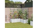 Pratica Fioriera Da Giardino Bianca 120 X 120 X 142 Cm In Acciaio - Aiuole ,Mobili Di Design 4561002 1Pacco