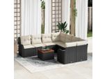 Semplice Set Di Mobili Da Giardino Set Di Mobili Da Balcone Set Di Divani Da Giardino 9 Pezzi Nero Poly Rattan - Set Di Mobili Da Giardino DE4124579 4Parcel