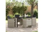 Pratico Set Di Mobili Da Giardino Set Di Mobili Da Balcone Set Da Pranzo Da Giardino 5 Pezzi Grigio Chiaro Poly Rattan - Set Di Mobili Da Giardino ,Mobili Di Design 8300394 2Parcel