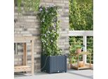 Fioriera Da Giardino Stabli MöBel Grigio 40 X 40 X 142 Cm Acciaio - Letti CC1411340 1Pacco