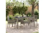 Set Di Mobili Da Giardino Di Design Set Di Mobili Da Balcone Set Da Pranzo Da Giardino 5 Pezzi Grigio Poly Rattan - Set Di Mobili Da Giardino 2025 New8305532 3Parcel