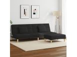 Pratico Divano Letto A 2 Posti Con Poggiapiedi In Tessuto Nero - Divani Classici ,Mobili Di Design 2258824 2Parti