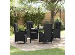 Set Di Mobili Da Giardino Di Design Set Di Mobili Da Balcone Set Da Pranzo Da Giardino Con Cuscini 5 Pezzi Nero Poly Rattan - Set Di Mobili Da Giardino 2025 New7275183 3Parcel