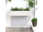 Maison Exclusive - Fioriera Rialzata Da Giardino Bianca 100 X 26 X 82 Cm In Acciaio