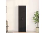Armadio In Stile Elegante Con Ripiano In Rovere Nero 55 X 25 X 189 Cm - Armadi Hommie2147537 2Parti
