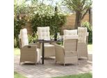 Bei Cloris Set Di Mobili Da Giardino Set Di Mobili Da Balcone Set Da Pranzo Da Giardino 5 Pezzi Beige Poly Rattan - Set Di Mobili Da Giardino Nuovo7544390 3Parcel