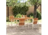 Bei Cloris Set Di Mobili Da Giardino Set Di Mobili Da Balcone Set Da Pranzo Da Giardino 5 Pezzi In Legno Massiccio Di Acacia - Set Di Mobili Da Giardino New8374277 3Parcel