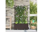 Best MöBel Fioriera Da Giardino Con Traliccio 2 Pezzi Marrone 80 X 40 X 143 Cm Pp - Letti Cloris Nuovo3309319 1Pacco