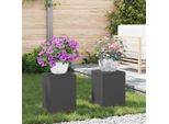 Best MöBel Supporto Per Piante 2 Pezzi Nero 24 X 24 X 35 Cm Acciaio - Tavoli Da Giardino Cloris New6238800 1Pacco