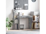 2025 Cloris BüRomöBel - Scrivania Con Ripiano Grigio Cemento 100 X 40 X 90 Cm Materiale A Base Di Legno - Scrivanie Vendita3962308 1Pacco