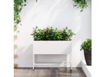 Pratica Fioriera Da Giardino A Letto Rialzato In Acciaio Bianco 60 X 26 X 45 Cm - Letti Da Giardino ,Mobili Di Design 7914008 1Pacco