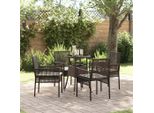 Bei Cloris Set Di Mobili Da Giardino Set Di Mobili Da Balcone Set Da Pranzo Da Giardino 5 Pezzi Marrone Poly Rattan - Set Di Mobili Da Giardino New3320778 3Parcel