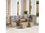 2025 Cloris Set Di Mobili Da Giardino Set Di Mobili Da Balcone Set Di Divani Da Giardino 10 Pezzi Beige Poly Rattan - Set Di Mobili Da Giardino Sale5530202 3Parcel