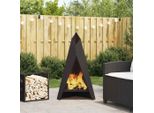 Camino Stabli MöBel Nero 58 X 40 X 100 Cm Acciaio Laminato A Freddo - Cestini E Vassoi Per Caminetti CC3352692 1Pacco
