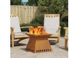Best MöBel Camino Marrone 48 X 48 X 40 Cm Acciaio Resistente Alle Intemperie - Cestini E Vassoi Per Il Fuoco CL9317644 1Pacco
