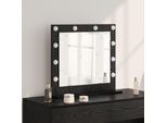Best MöBel Specchio Per Vanità Con Specchio Rovere Nero 60 X 55 X 18 Cm - Specchio Da Parete Cloris New9568431 1Pacco