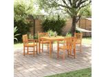 Bei Cloris Set Di Mobili Da Giardino Set Di Mobili Da Balcone Set Da Pranzo Da Giardino 5 Pezzi Marrone In Legno Massiccio Di Acacia - Set Di Mobili Da Giardino New6258818 3Parcel