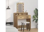 Bei Cloris Tavolino Da Toilette Con Contenitore Marrone 79 X 41 X 140 Cm Materiale A Base Di Legno - Tavolini Da Toilette Nuovo1130038 1Pacco