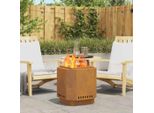 Best MöBel Focolare Marrone 48 X 48 X 51 Cm Acciaio Resistente Agli Agenti Atmosferici - Cestini E Ciotole Per Il Fuoco Cloris New6394832 1Pacco