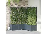 Maison Exclusive - Fioriera Da Giardino 5 Pezzi Grigio Chiaro 120 X 120 X 143 Cm Acciaio