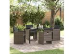 Set Di Mobili Da Giardino Semplice Set Di Mobili Da Balcone Set Da Pranzo Da Giardino Con Cuscini 5 Pezzi Grigio Poly Rattan - Set Di Mobili Da Giardino DE5693826 2Parcel