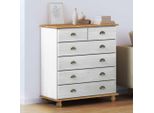 2025 Cloris Vetrina Cassettiera Con Cassetti Askim Bianco 91 X 40 X 95,5 Cm - Cassettiere Vendita5259410 1Pacco