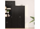 Stabli MöBel Vetrinetta A Ripiani Alti Look Rovere Nero 40 X 42,5 X 185 Cm Materiale A Base Di Legno - Cassettiere CC2772072 2Parti