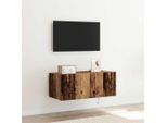 Best MöBel Mensola Tv A Parete In Legno Di Recupero 80 X 35 X 31 Cm Materiale A Base Di Legno - Mobili Tv Cloris New8612252 1Pacco