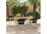 Set Di Mobili Da Giardino Stabli Set Di Mobili Da Balcone Set Da Pranzo Da Giardino 5 Pezzi In Legno Massiccio Di Acacia - Set Di Mobili Da Giardino CC2201188 2Parcel