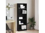 Maison Exclusive - Libreria Effetto Rovere Nero 60 X 24 X 176 Cm Materiale Ligneo