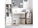 Bei Cloris BüRomöBel - Scrivania Bianca 90 X 40 X 76 Cm Materiale A Base Di Legno - Scrivanie Nuovo9359848 1Pacco