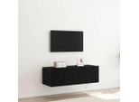 Maison Exclusive - Mobile Tv 2 Pezzi Effetto Rovere Nero 100 X 35 X 31 Cm